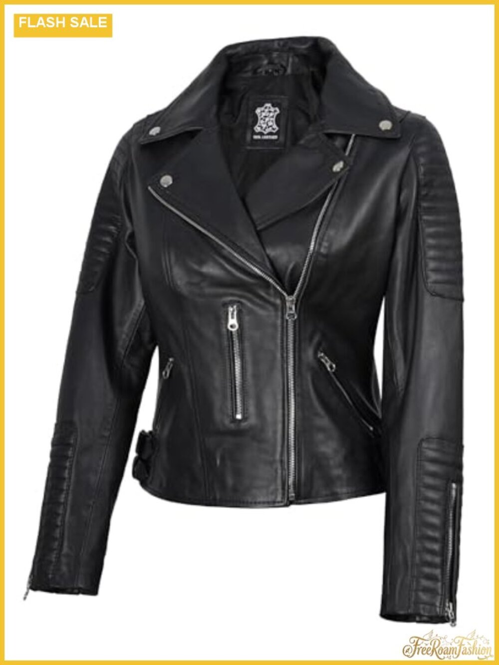Lambskin Leather Jacket Asymmetrical Zip Quilted Women's Coat